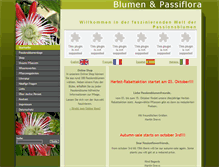 Tablet Screenshot of blumen-passiflora.de